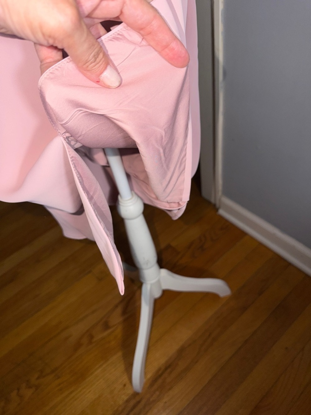 NWT Ruched Wrap Midi Dress in Blush Pink - Picture 9 of 12